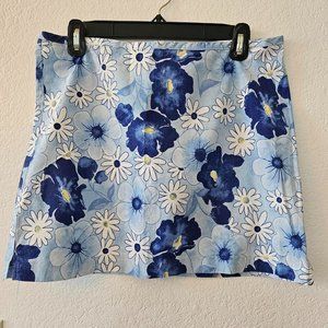 Tagents Blue Foral Skirt - Size 9/10 - Cotton/Spandex